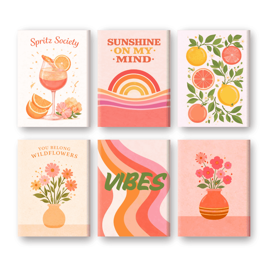 6 Mini Paintings | Summer Vibes Set