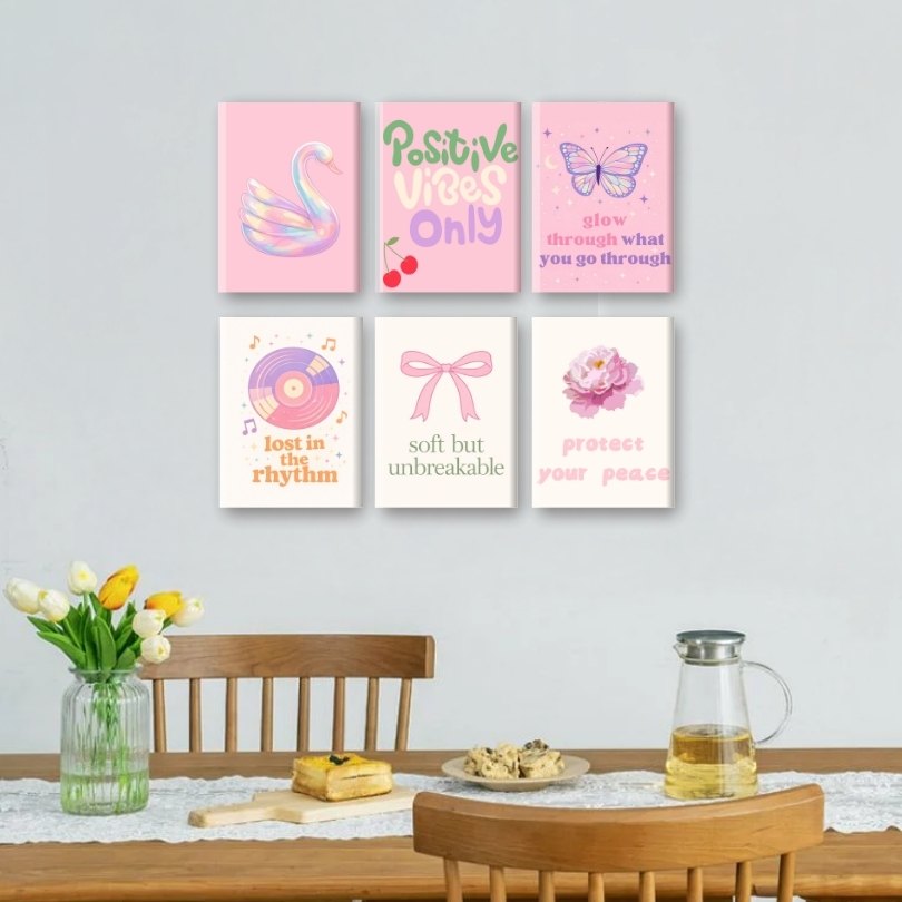 6 Mini Paintings | Positive Vibes Set