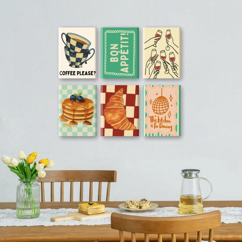 6 Mini Paintings | Kitchen Set