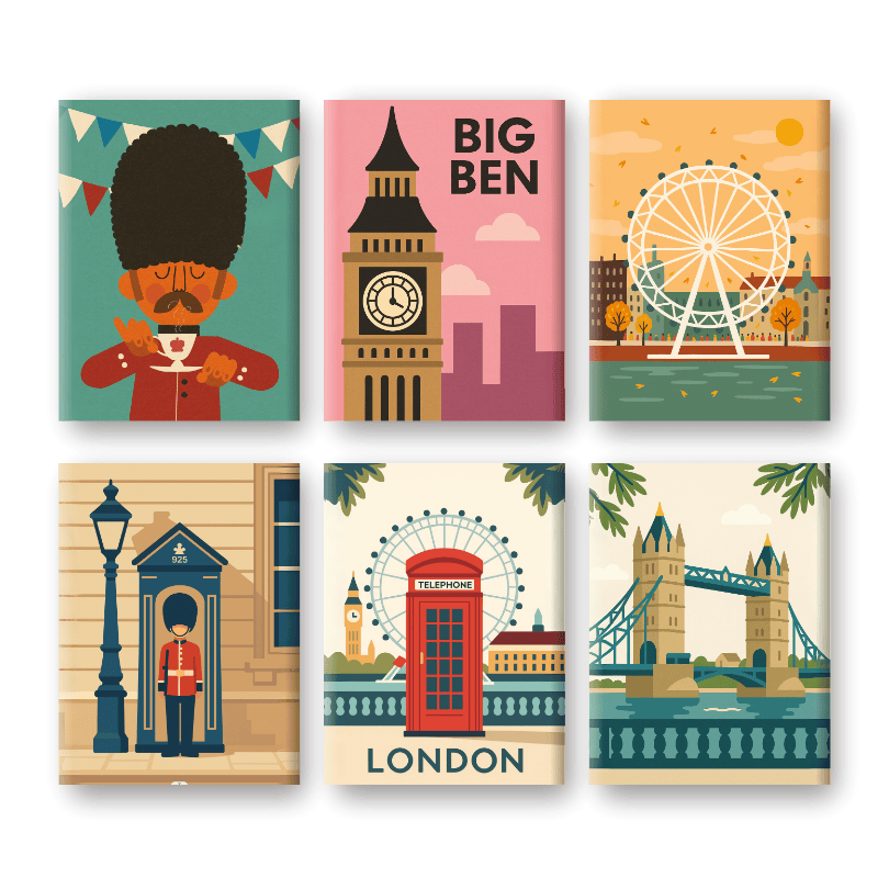 6 Mini Paintings | London Set
