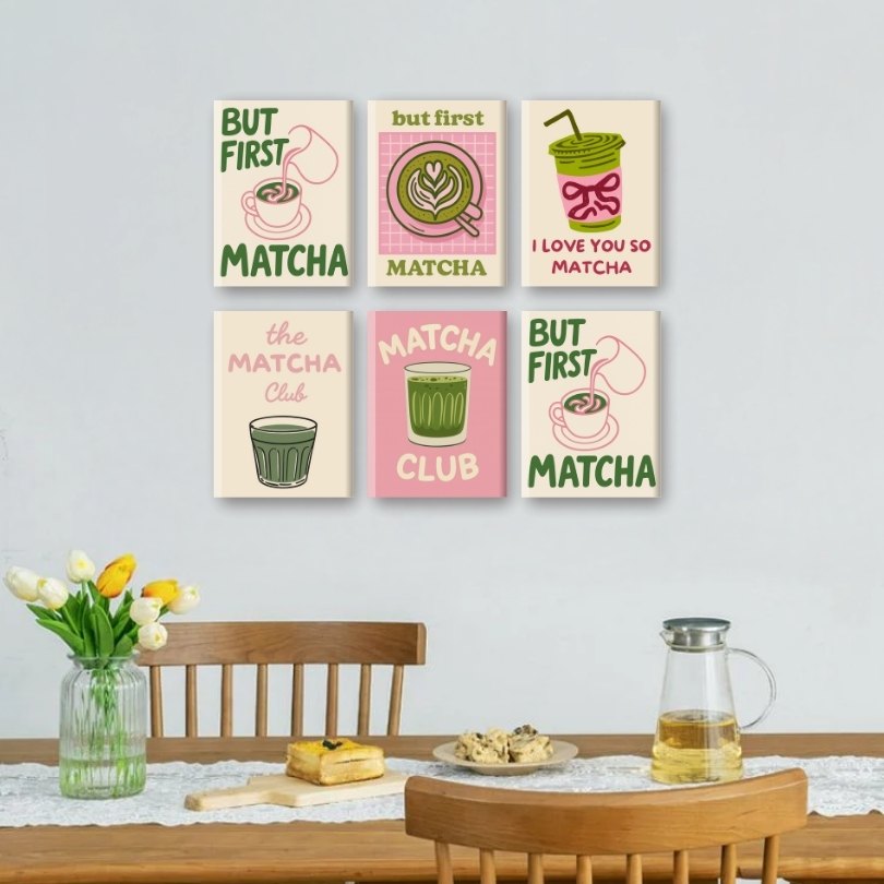 6 Mini Paintings | Matcha Set