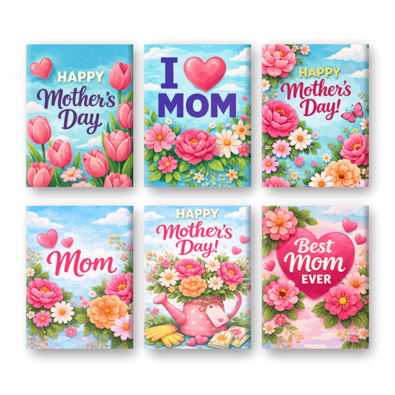 6 Mini Paintings | Mother's Day Set