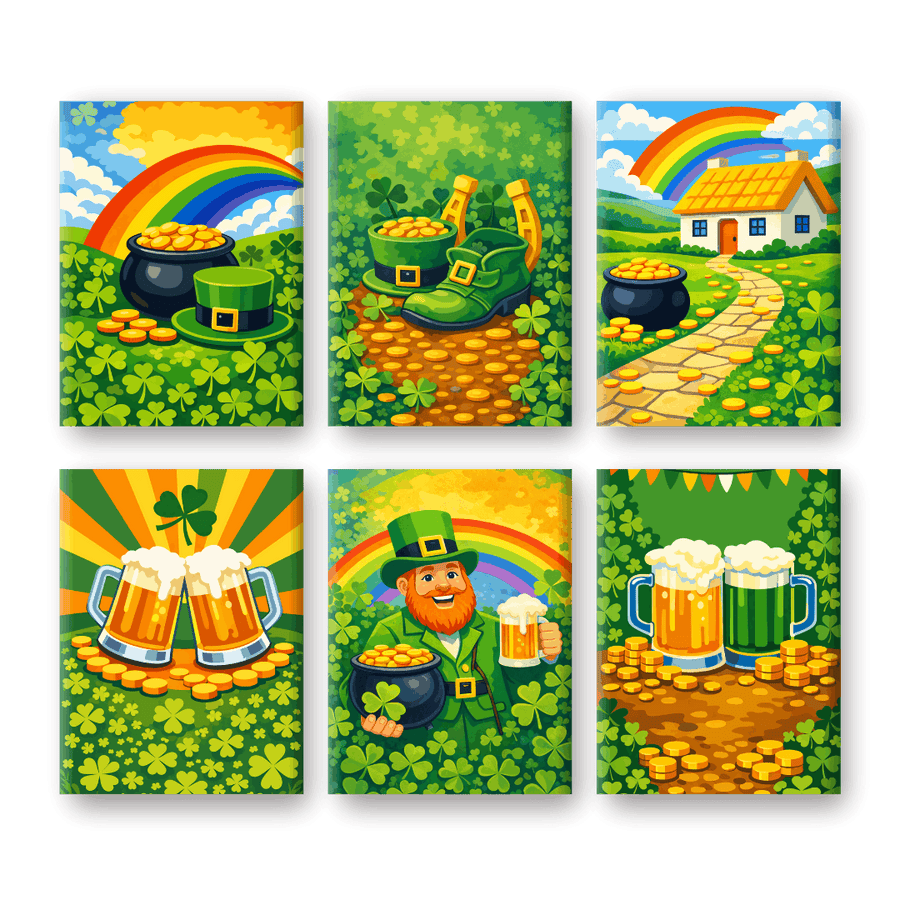 6 Mini Paintings | St. Patrick's Day Set
