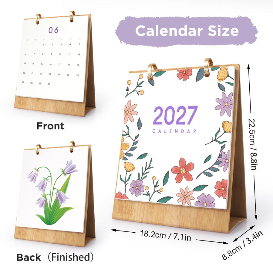 2027 Desk Calendar | Flowers Edition Set