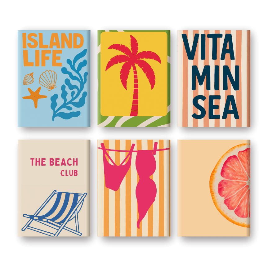 6 Mini Paintings | Island Life Set