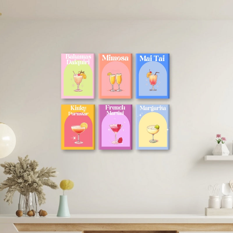 6 Mini Paintings | Girls Night Cocktail Set