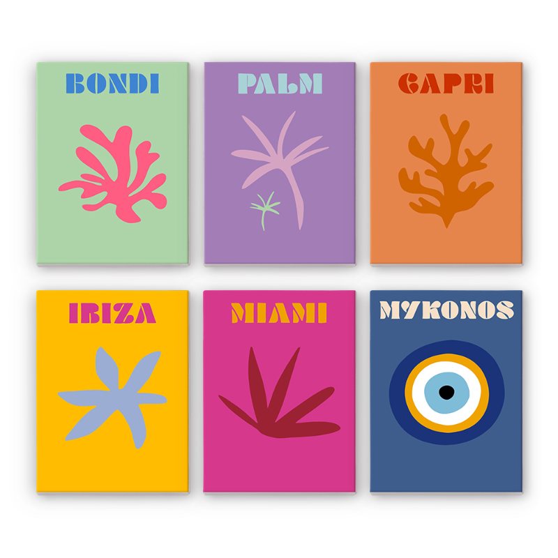 6 Mini Paintings | Coastal Vibes Set