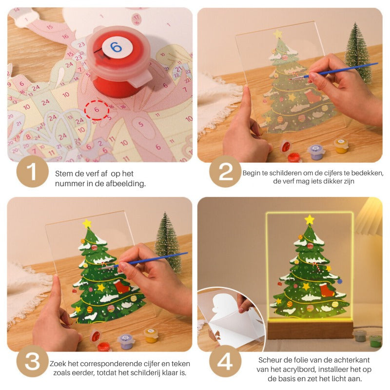 Merry Christmas | Paint by Numbers Lamp
