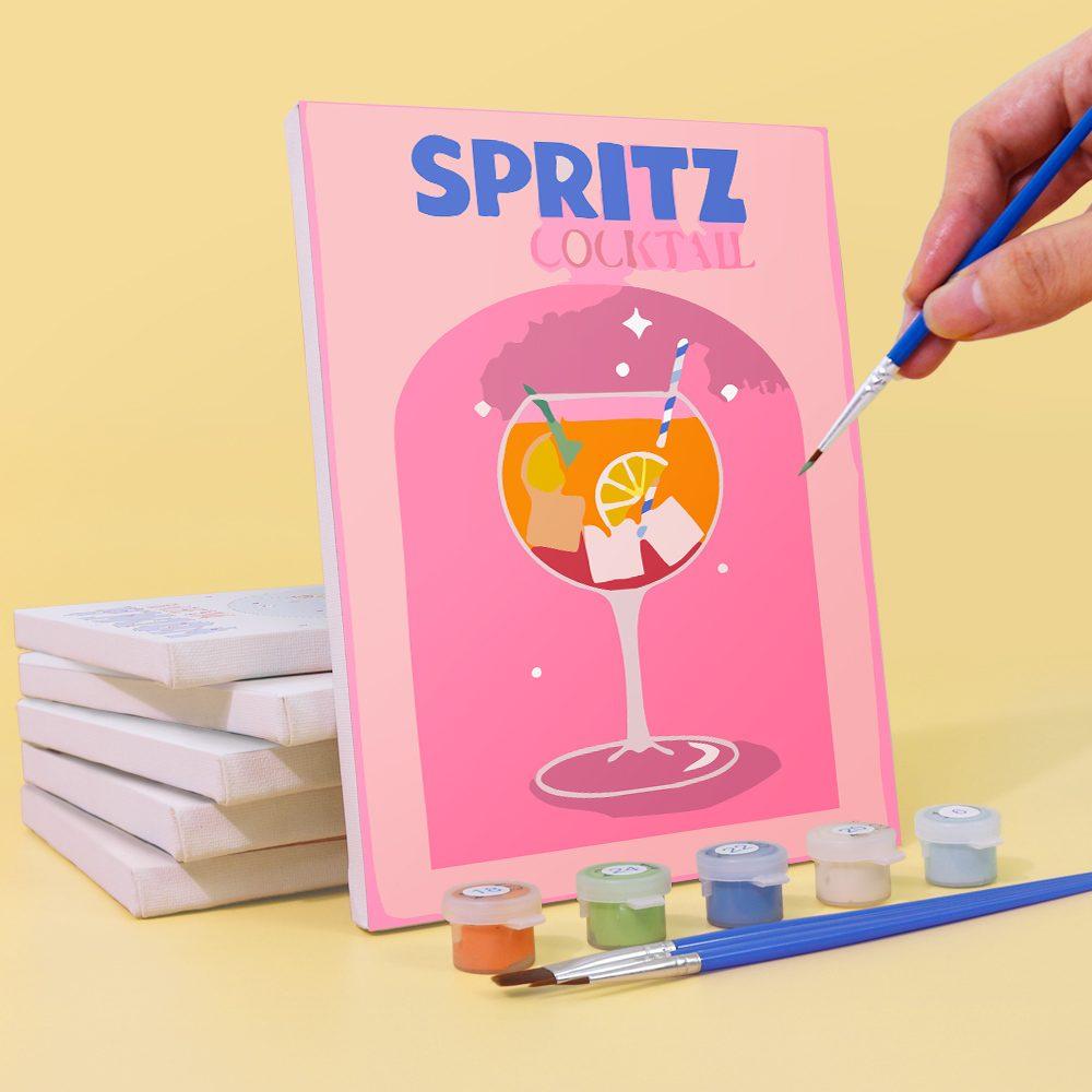 6 Mini Paintings | Colorful Cocktail Set