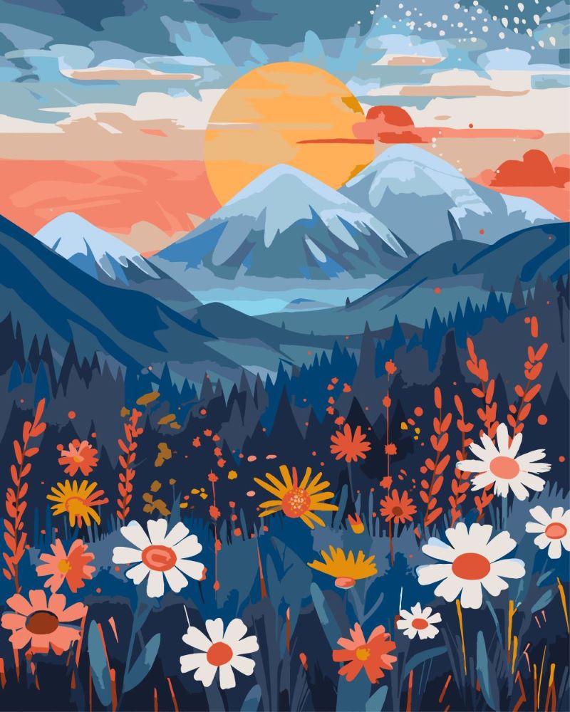 Colorful Landscape | Paint by Numbers