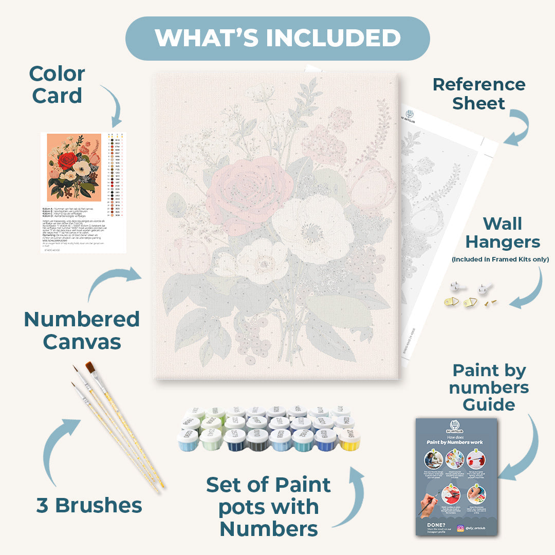 Beautiful Bouquet of Flowers | Paint by Numbers