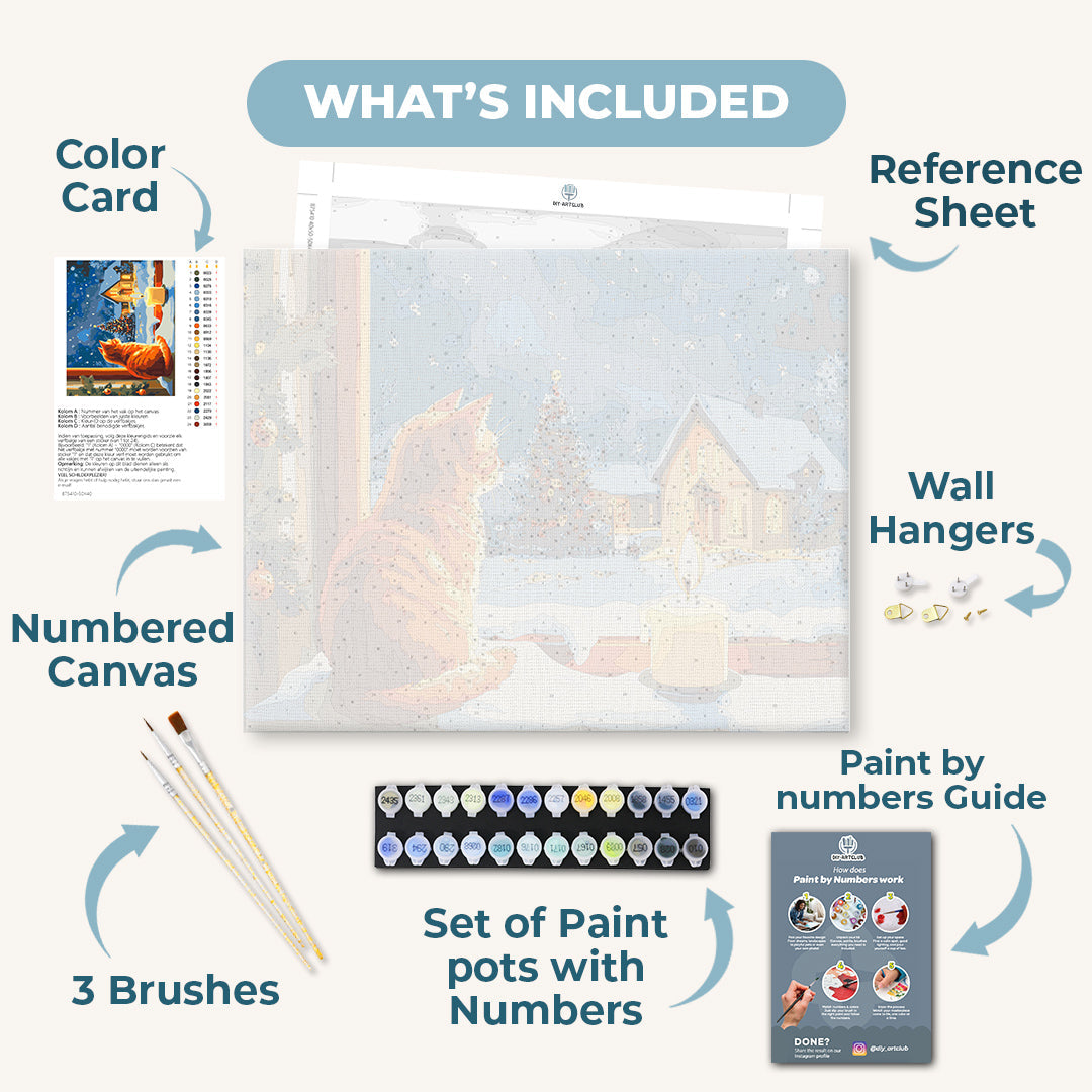 The Cat by the Candlelight | Paint by Numbers