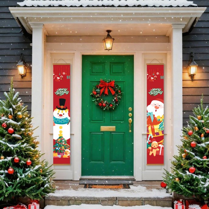 Paint by Number Door Panels – Santa & Snowman Set