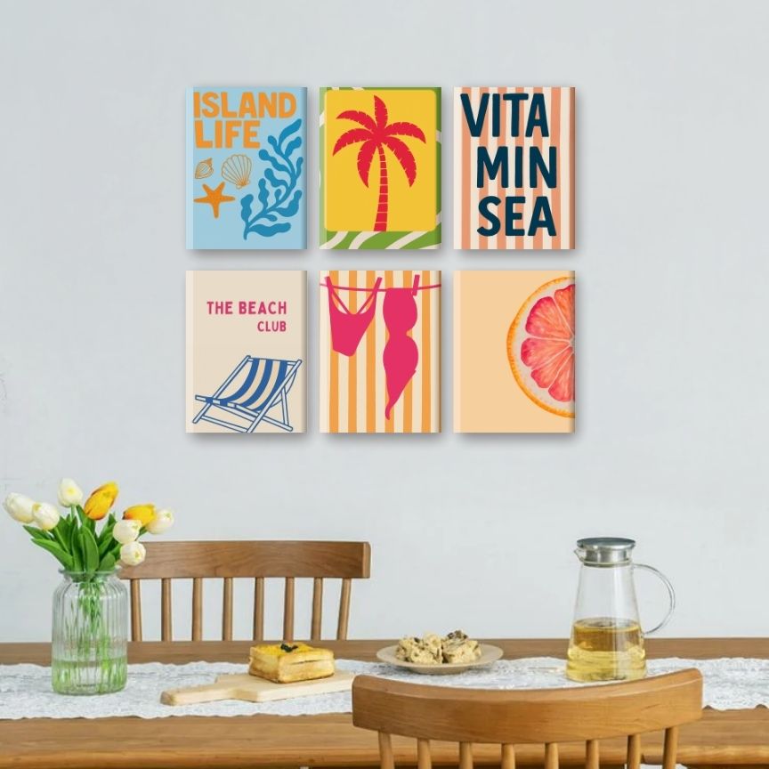 6 Mini Paintings | Island Life Set