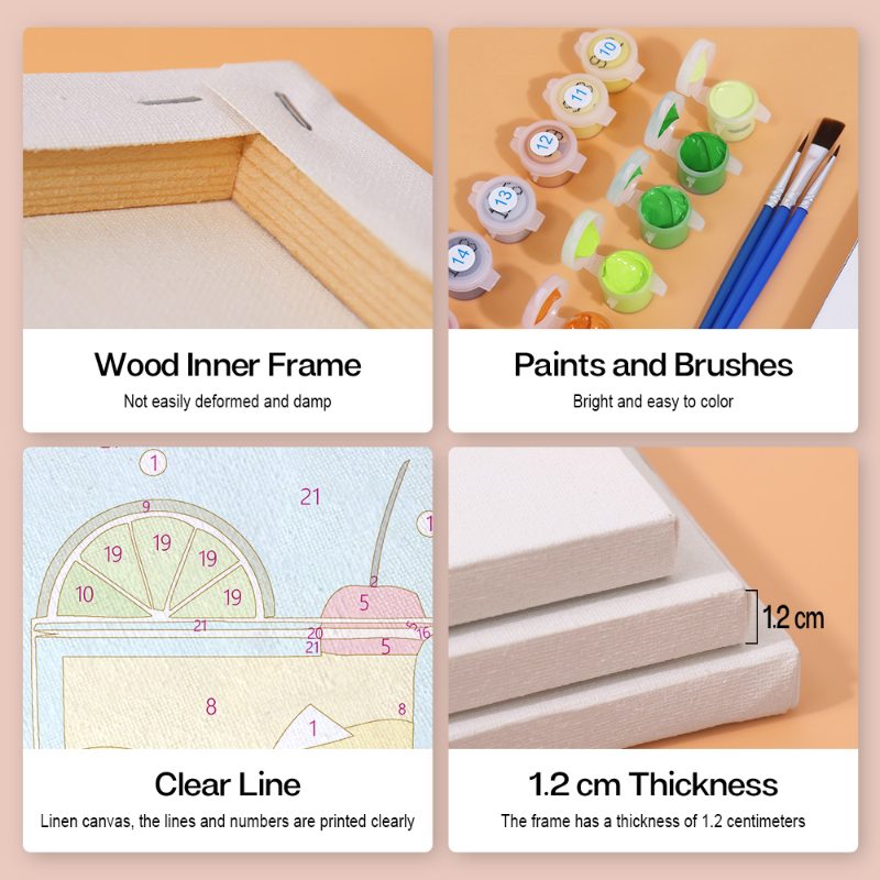 6 Mini Paintings | Paint & Pour Cocktail Set