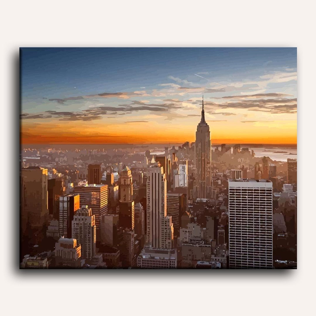 Sunset over Manhattan | Paint by Numbers