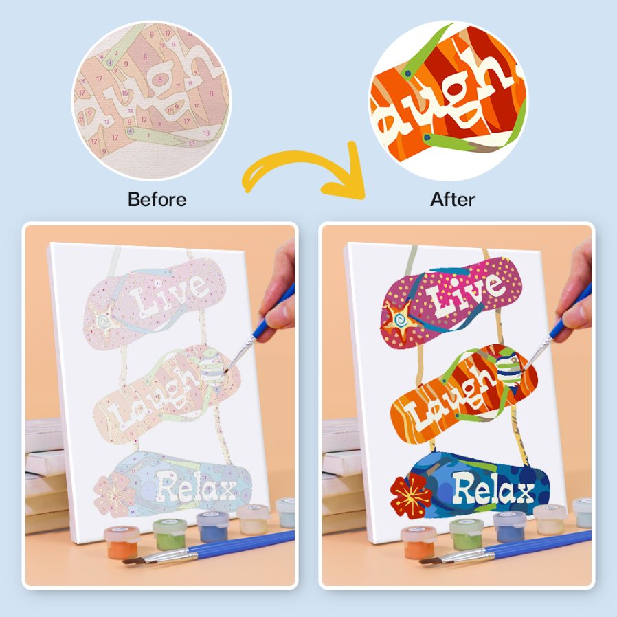 6 Mini Paintings | Flip-Flop Summer Set
