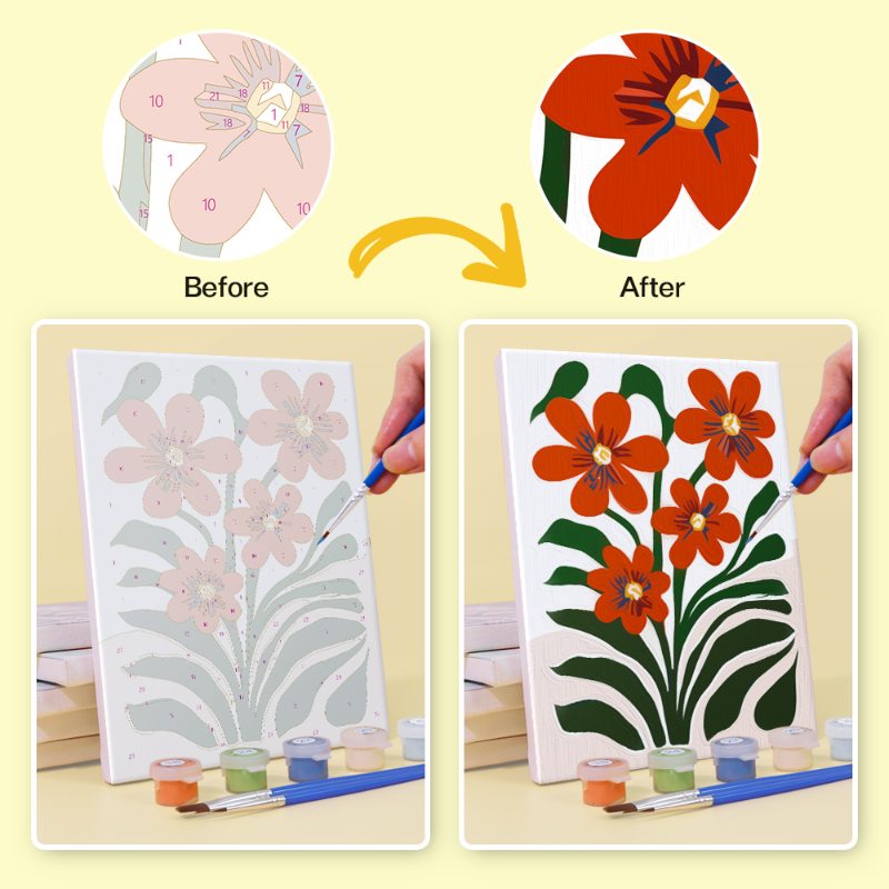6 Mini Paintings | Gorgeous Flower Set