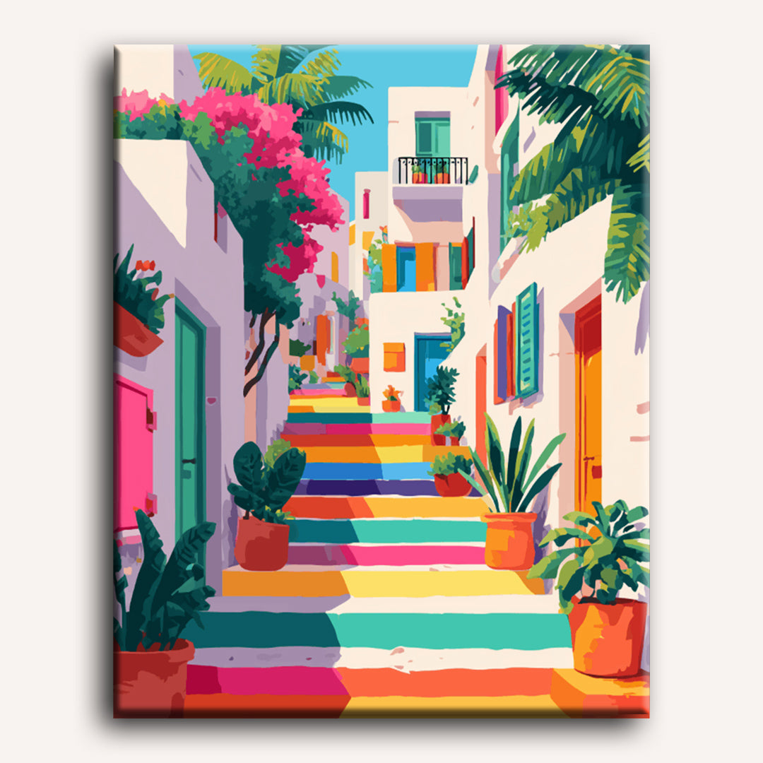 Rainbow Stairs | Paint by Numbers