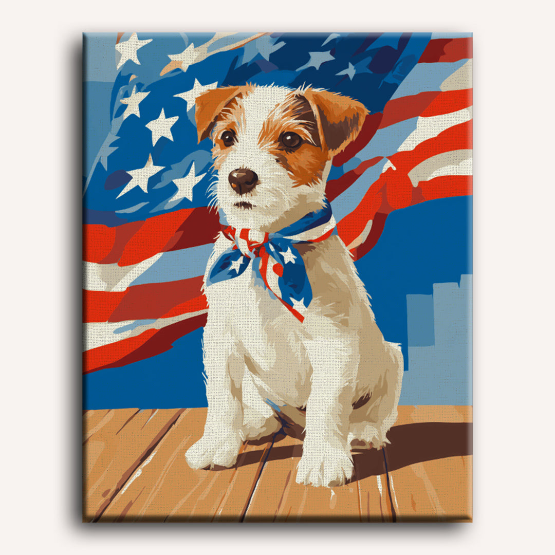 All-American Pup | Paint by Numbers