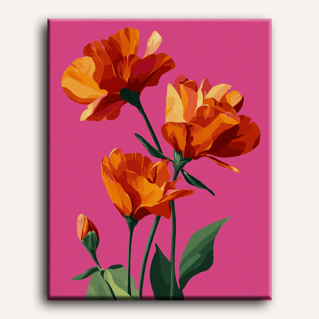 Bloom in Scarlet | Paint by Numbers