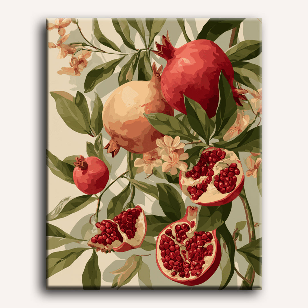 Blooming Pomegranates | Paint by Numbers