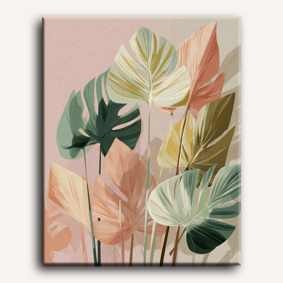 Blush Monstera | Paint by Numbers