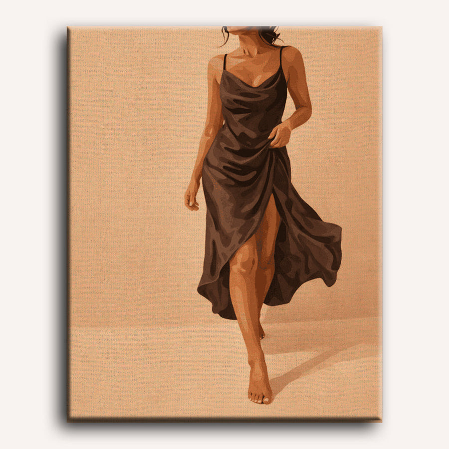 Brown Dress | Paint by Numbers