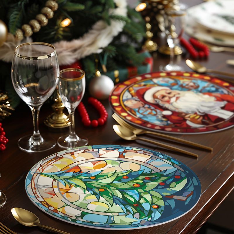6 Mini Paintings | Christmas Placemats Set