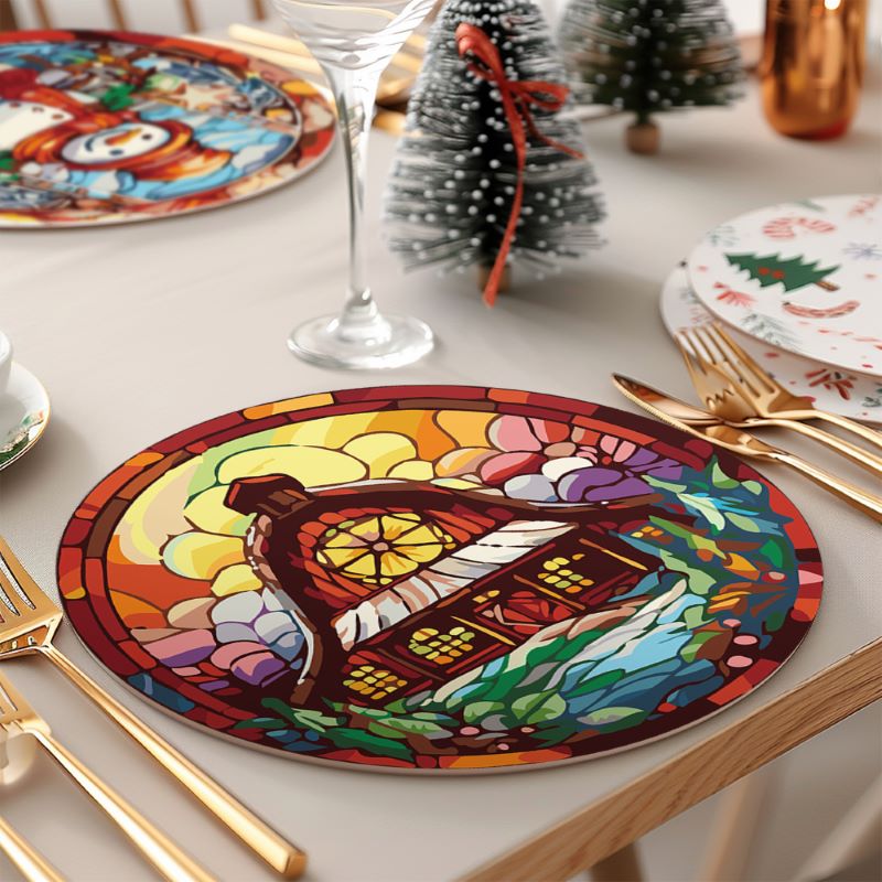 6 Mini Paintings | Christmas Placemats Set