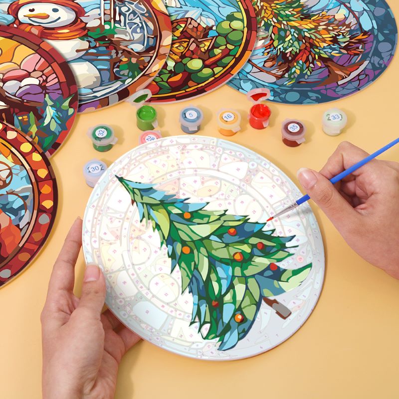 6 Mini Paintings | Christmas Placemats Set