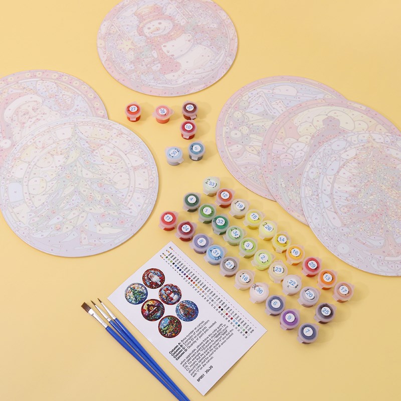 6 Mini Paintings | Christmas Placemats Set