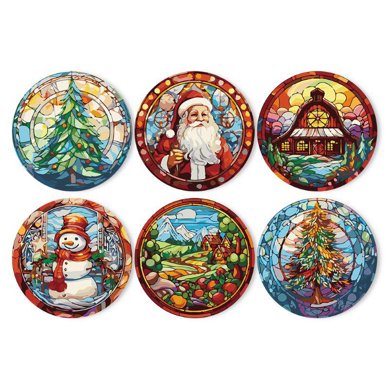 6 Mini Paintings | Christmas Placemats Set