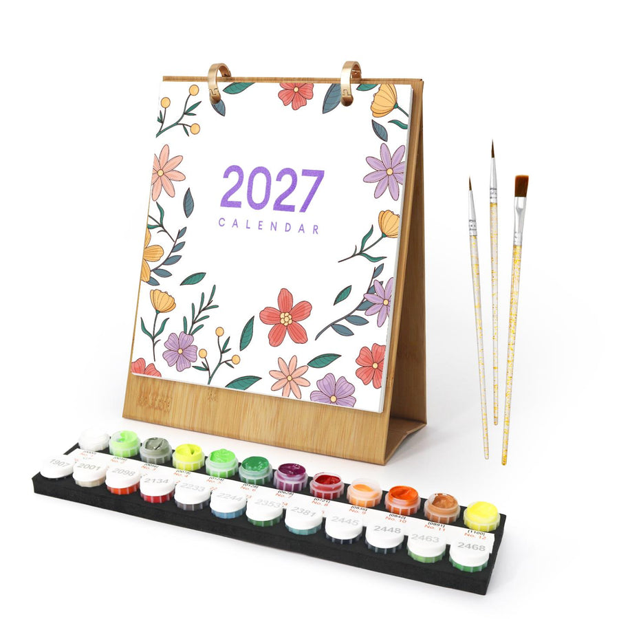 2027 Desk Calendar | Flowers Edition Set
