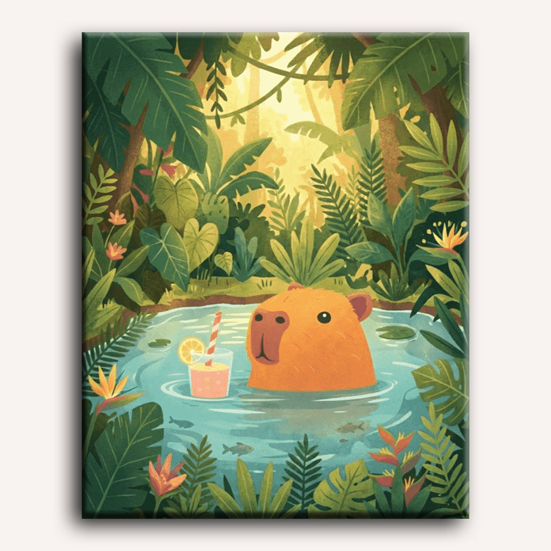 Chilling Capybara | Paint by Numbers