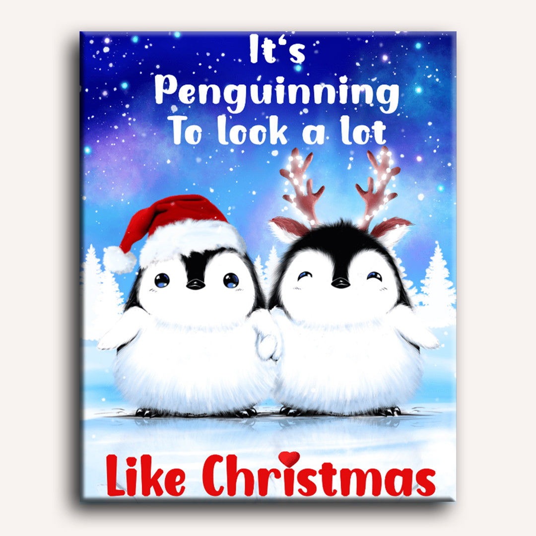 Christmas Penguins Set | Paint by Numbers