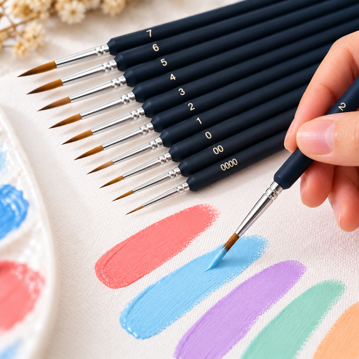 Premium Quality Paint Brush Set 10 Pieces | Artoria Paint by Numbers