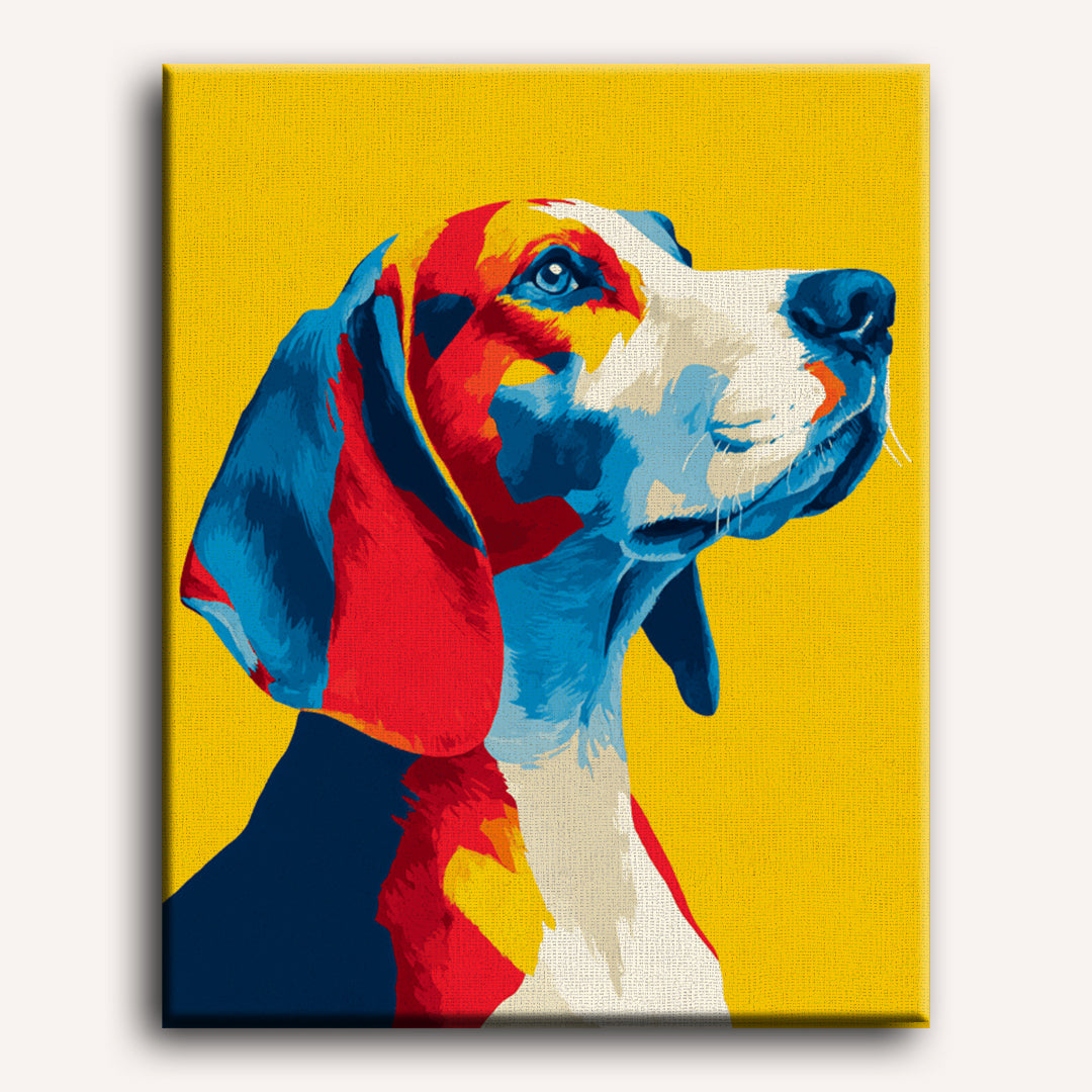 Colorful Beagle | Paint by Numbers