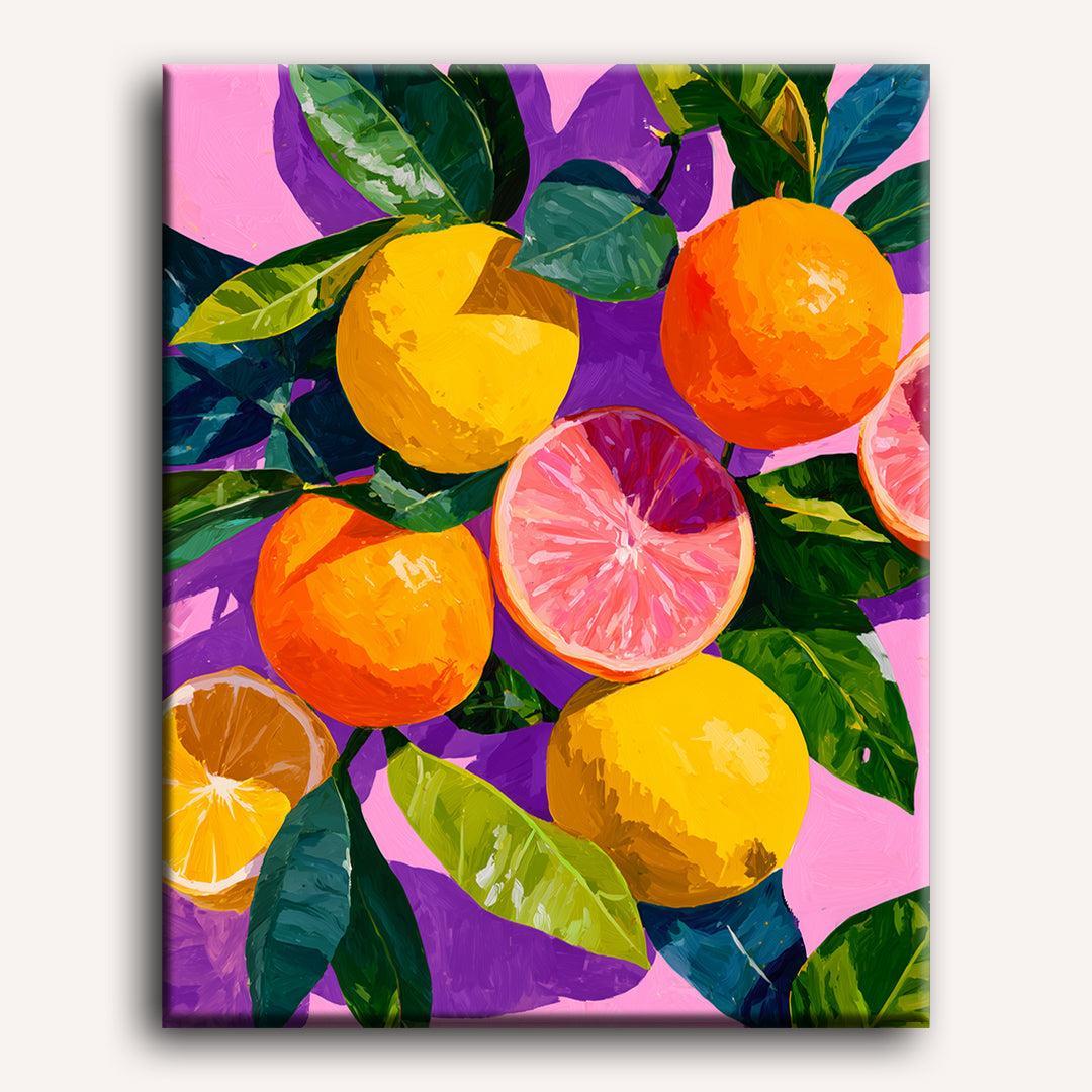 Colorful Citrus Fruits | Paint by Numbers