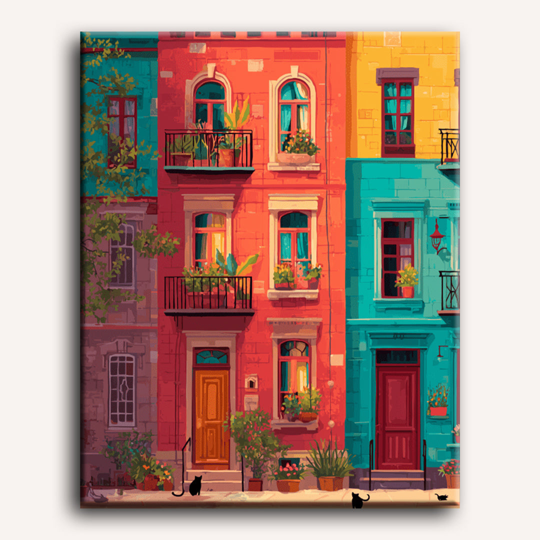 Colorful Facades | Paint by Numbers