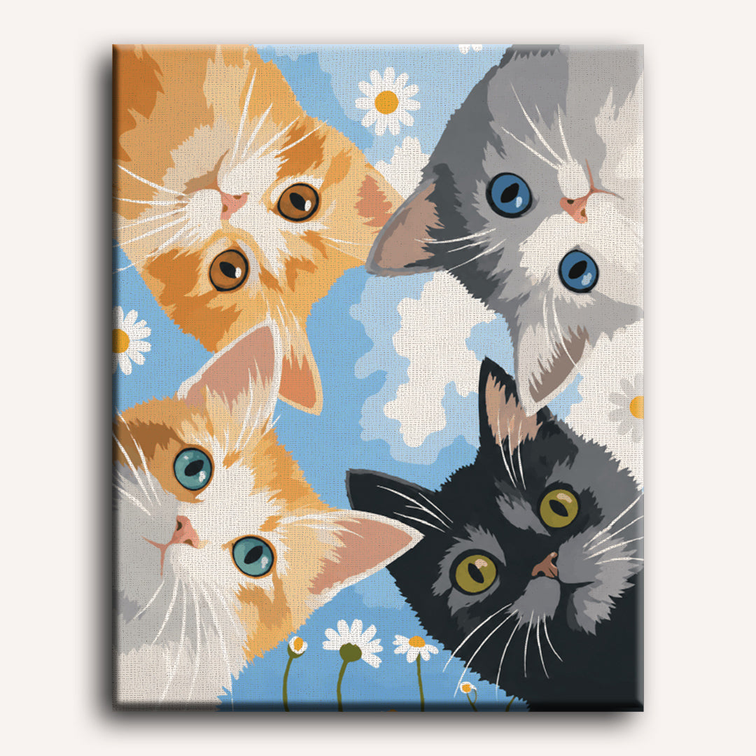 Kittens Peek | Paint by Numbers