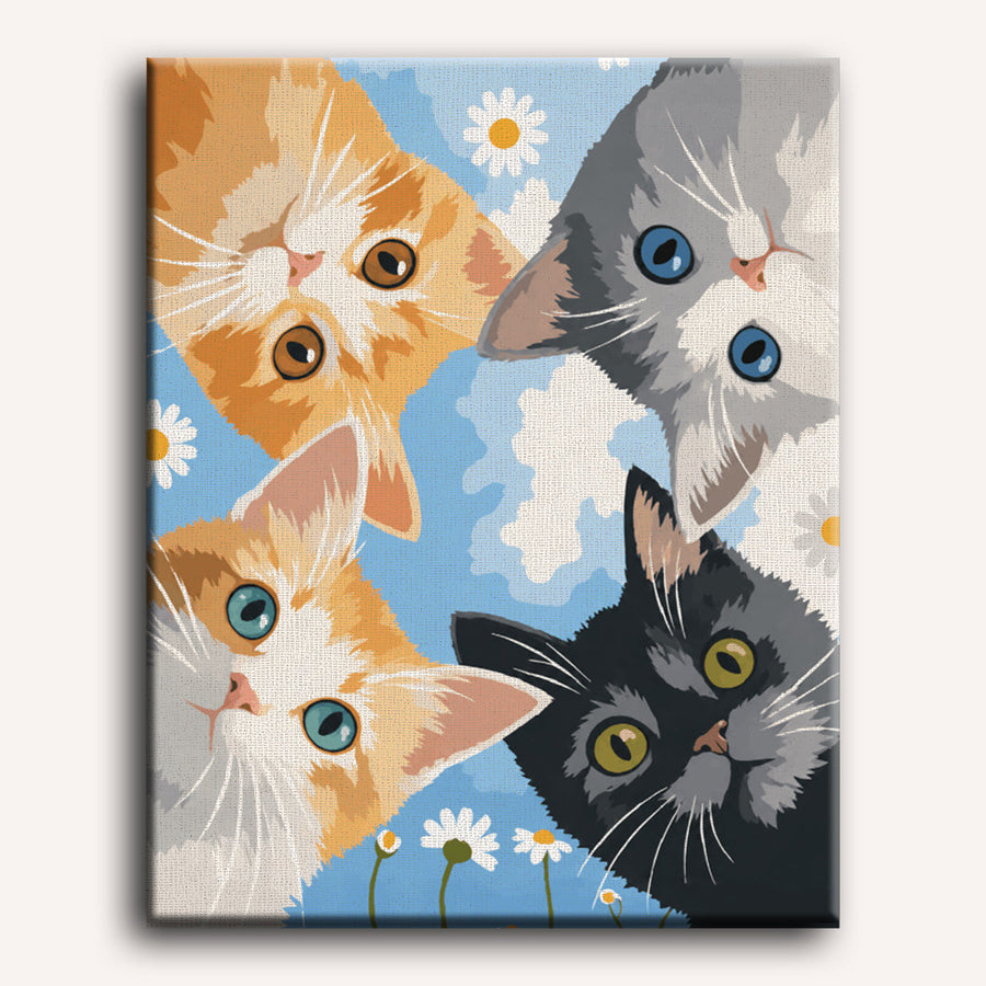 Kittens Peek | Paint by Numbers