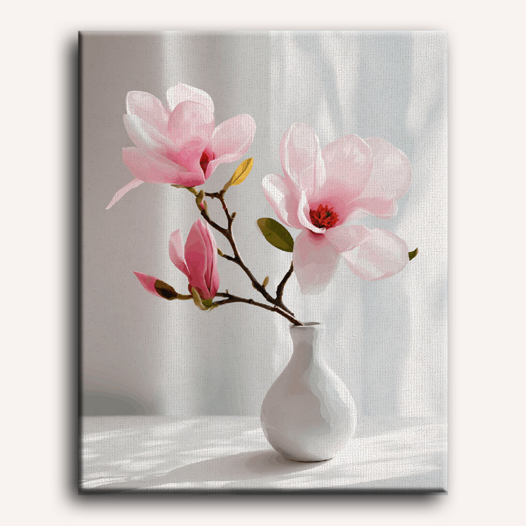 Pink Magnolias | Paint by Numbers