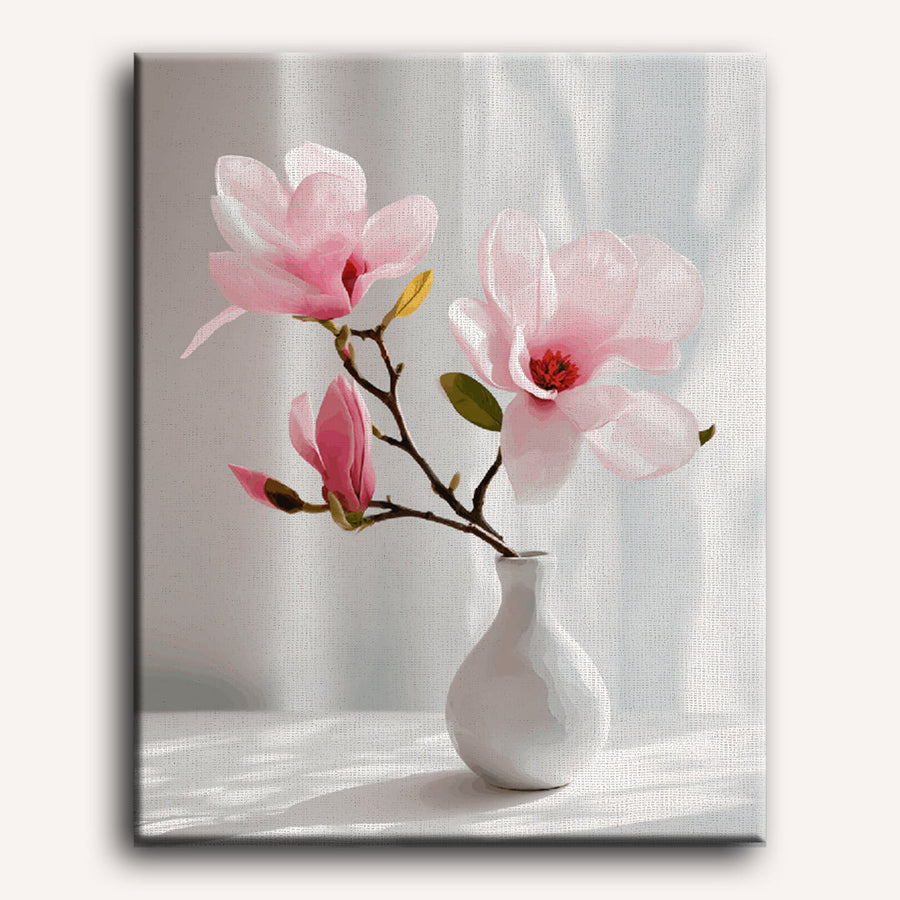 Pink Magnolias | Paint by Numbers