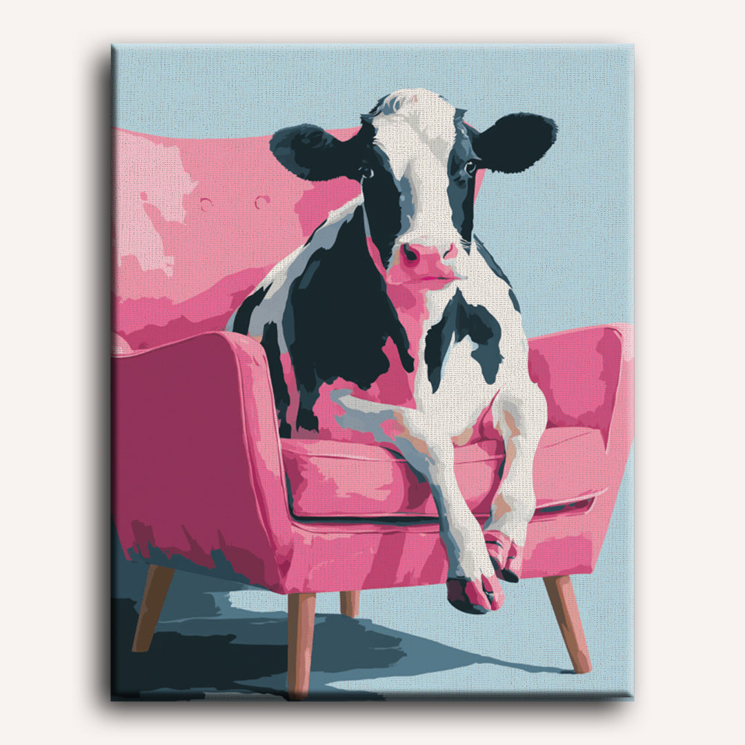 Cow on Couch | Paint by Numbers