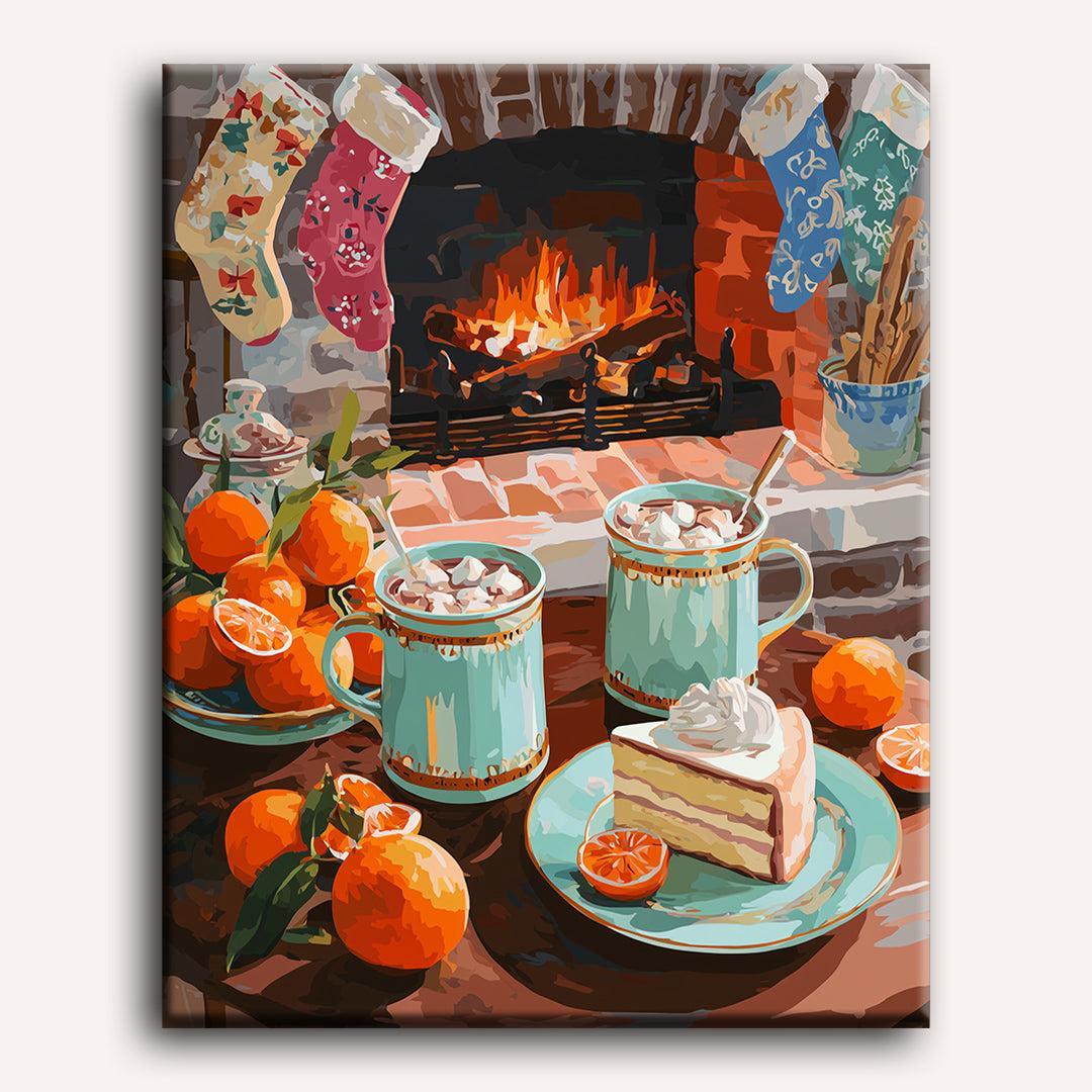 Cozy Christmas Fireplace | Paint by Numbers
