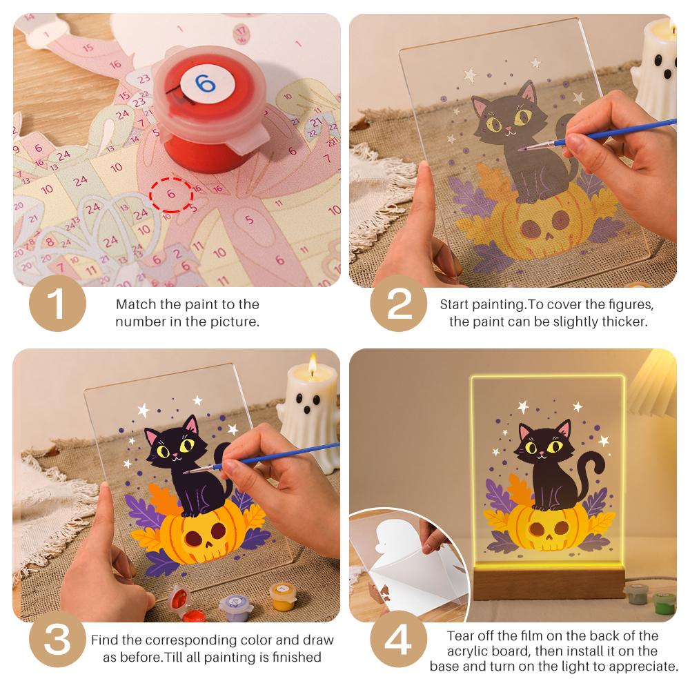 Pumpkin Cat | Paint by Numbers