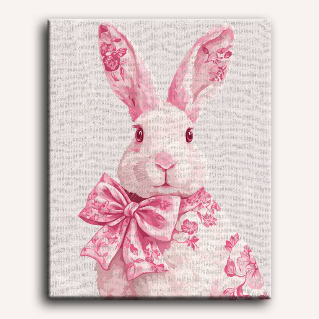 Delft Pink Bunny | Paint by Numbers