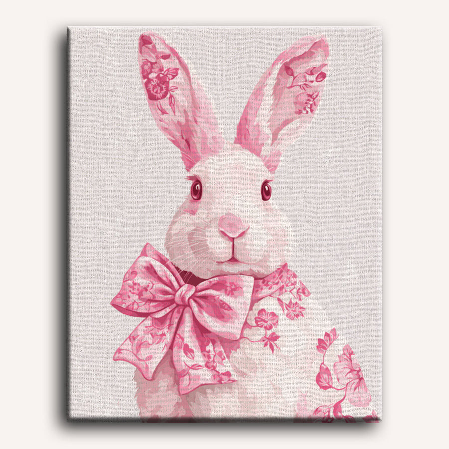 Delft Pink Bunny | Paint by Numbers