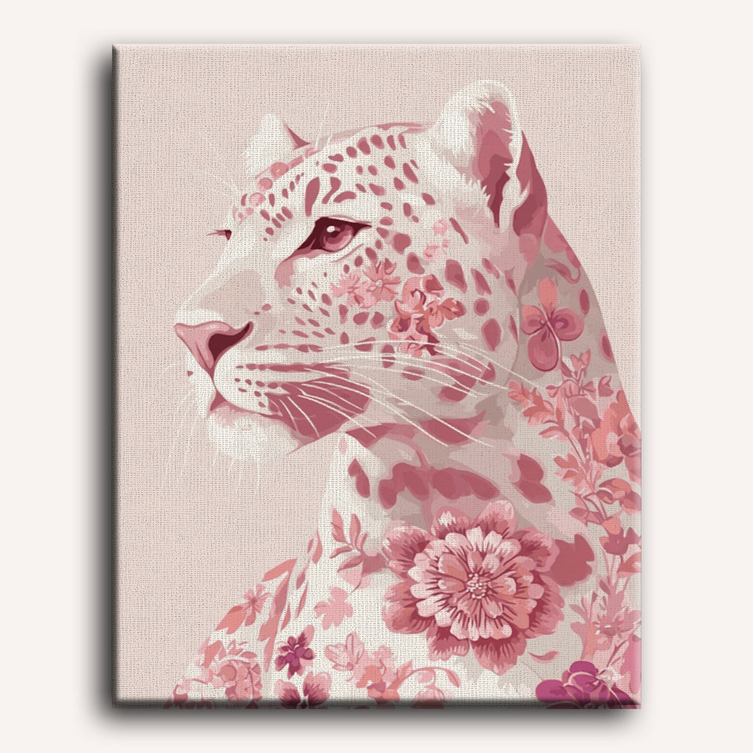 Delft Pink Leopard | Paint by Numbers